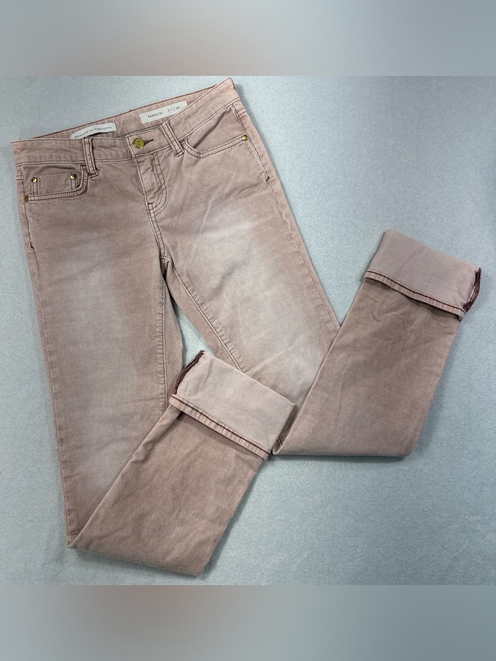 Pilcro and the Letterpress Slim Skinny Jeans in Dusty Rose